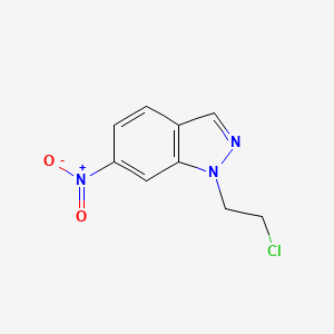 molecular formula C9H8ClN3O2 B14683361 1-(2-Chloroethyl)-6-nitro-1h-indazole CAS No. 27225-61-2
