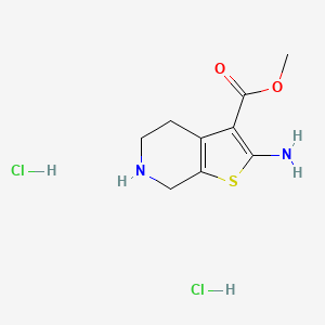 molecular formula C9H14Cl2N2O2S B1468339 Methyl 2-amino-4,5,6,7-tetrahydrothieno[2,3-c]pyridine-3-carboxylate dihydrochloride CAS No. 1211507-97-9