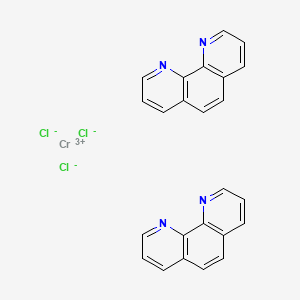 molecular formula C24H16Cl3CrN4 B14683395 cis-Dichlorobis(1,10-phenanthroline)chromium(1+) chloride dihydrate CAS No. 31282-15-2