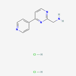 [4-(4-Pyridinyl)-2-pyrimidinyl]methanamine dihydrochloride