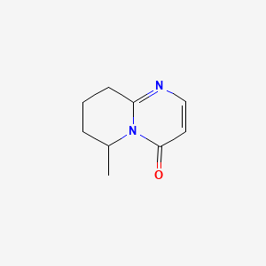 molecular formula C9H12N2O B14683453 4H-Pyrido[1,2-a]pyrimidin-4-one, 6,7,8,9-tetrahydro-6-methyl- CAS No. 32092-29-8