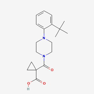 1-{[4-(2-Tert-butylphenyl)piperazin-1-yl]carbonyl}cyclopropanecarboxylic acid