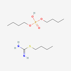 molecular formula C13H31N2O4PS B14683509 Pseudourea, 2-butyl-2-thio-, dibutylphosphate CAS No. 25408-91-7