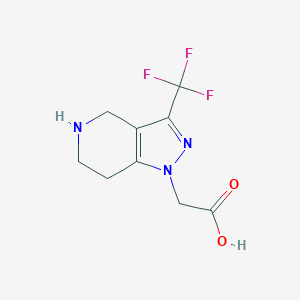 [3-(trifluoromethyl)-4,5,6,7-tetrahydro-1H-pyrazolo[4,3-c]pyridin-1-yl]acetic acid