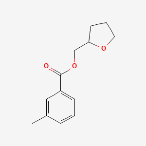 molecular formula C13H16O3 B14683530 Tetrahydro-2-furanylmethyl 3-methylbenzoate CAS No. 39252-19-2