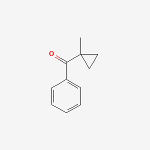 molecular formula C11H12O B14683578 Methanone, (1-methylcyclopropyl)phenyl- CAS No. 26921-44-8
