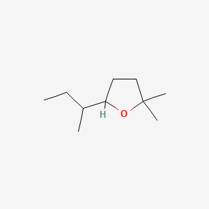 molecular formula C10H20O B14683601 Furan, tetrahydro-2,2-dimethyl-5-(1-methylpropyl)- CAS No. 33978-70-0