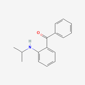 molecular formula C16H17NO B14683607 Phenyl{2-[(propan-2-yl)amino]phenyl}methanone CAS No. 25082-61-5