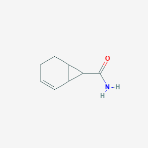 molecular formula C8H11NO B14683688 Bicyclo[4.1.0]hept-2-ene-7-carboxamide CAS No. 36186-70-6