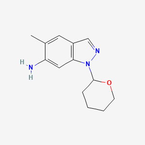 B1468369 5-Methyl-1-(tetrahydro-2H-pyran-2-yl)-1H-indazol-6-amine CAS No. 1190892-72-8