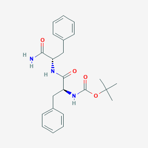 molecular formula C23H29N3O4 B14683707 tert-butyl N-[(2S)-1-[[(2S)-1-amino-1-oxo-3-phenylpropan-2-yl]amino]-1-oxo-3-phenylpropan-2-yl]carbamate CAS No. 33900-18-4