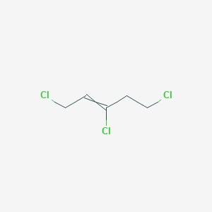 molecular formula C5H7Cl3 B14683713 1,3,5-Trichloropent-2-ene CAS No. 34909-84-7