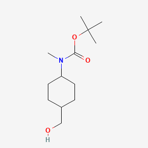 molecular formula C13H25NO3 B1468372 trans (4-Hydroxymethyl-cyclohexyl)-methyl-carbamic acid tert-butyl ester CAS No. 400899-08-3