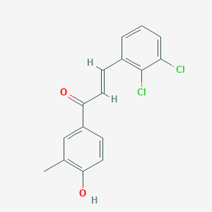 (E)-3-(2,3-dichlorophenyl)-1-(4-hydroxy-3-methylphenyl)prop-2-en-1-one