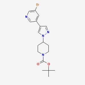 4-[4-(5-Bromo-pyridin-3-yl)-pyrazol-1-yl]-piperidine-1-carboxylic acid tert-butyl ester