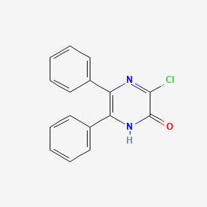 molecular formula C16H11ClN2O B14683883 3-Chloro-5,6-diphenylpyrazin-2(1h)-one CAS No. 25468-59-1