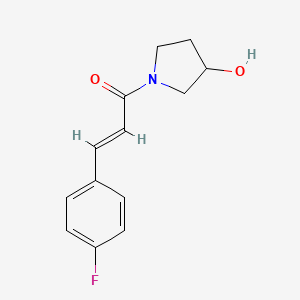 (2E)-3-(4-fluorophenyl)-1-(3-hydroxypyrrolidin-1-yl)prop-2-en-1-one