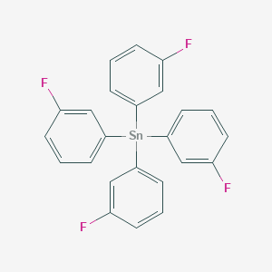 molecular formula C24H16F4Sn B14683930 Tin, tetrakis(m-fluorophenyl)- CAS No. 24521-72-0