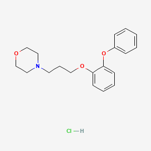 molecular formula C19H24ClNO3 B14683937 Morpholine, 4-(3-(o-phenoxyphenoxy)propyl)-, hydrochloride CAS No. 24591-48-8