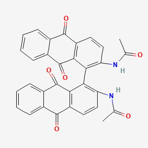 molecular formula C32H20N2O6 B14683962 Acetamide, N,N'-(9,9',10,10'-tetrahydro-9,9',10',10'-tetraoxo[1,1'-bianthracene]-2,2'-diyl)bis- CAS No. 32497-38-4