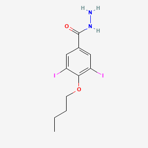 molecular formula C11H14I2N2O2 B14684095 Benzoic acid, 4-butoxy-3,5-diiodo-, hydrazide CAS No. 27016-44-0