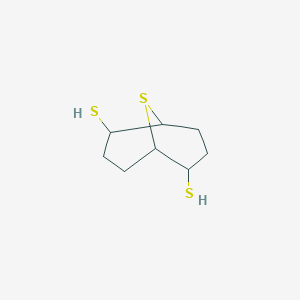 molecular formula C8H14S3 B14684096 9-Thiabicyclo[3.3.1]nonane-2,6-dithiol CAS No. 24413-24-9