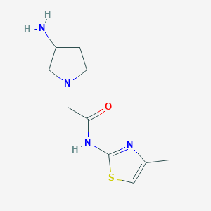 2-(3-aminopyrrolidin-1-yl)-N-(4-methylthiazol-2-yl)acetamide