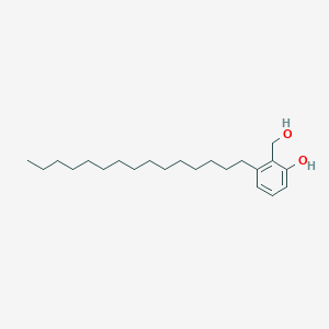 molecular formula C22H38O2 B14684198 2-(Hydroxymethyl)-3-pentadecylphenol CAS No. 35151-93-0