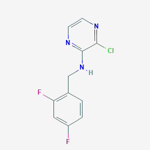 molecular formula C11H8ClF2N3 B1468430 3-chloro-N-(2,4-difluorobenzyl)pyrazin-2-amine CAS No. 1455639-40-3