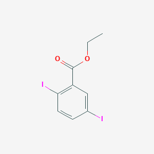 molecular formula C9H8I2O2 B14684324 Ethyl 2,5-diiodobenzoate CAS No. 28769-00-8