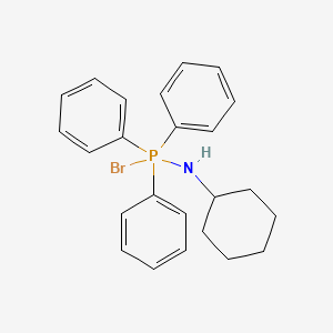 molecular formula C24H27BrNP B14684337 N-(Bromo-triphenyl-phosphoranyl)cyclohexanamine CAS No. 33946-64-4