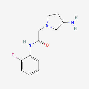 2-(3-aminopyrrolidin-1-yl)-N-(2-fluorophenyl)acetamide