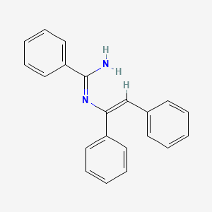 molecular formula C21H18N2 B14684381 N'-[(E)-1,2-diphenylethenyl]benzenecarboximidamide CAS No. 35424-75-0