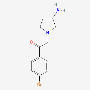 2-(3-Aminopyrrolidin-1-yl)-1-(4-bromophenyl)ethan-1-one