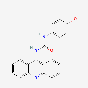 molecular formula C21H17N3O2 B14684427 1-Acridin-9-yl-3-(4-methoxyphenyl)urea CAS No. 26687-11-6