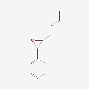 molecular formula C12H16O B14684478 Oxirane, 2-butyl-3-phenyl- CAS No. 33674-46-3