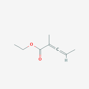 molecular formula C8H12O2 B14684507 2,3-Pentadienoic acid, 2-methyl-, ethyl ester CAS No. 24642-00-0
