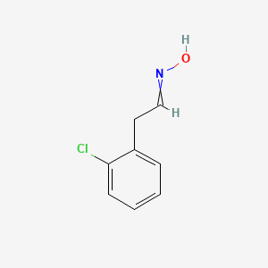 molecular formula C8H8ClNO B14684523 N-[2-(2-Chlorophenyl)ethylidene]hydroxylamine CAS No. 27200-80-2