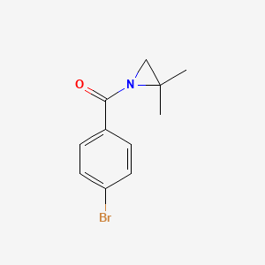 molecular formula C11H12BrNO B14684591 Aziridine, 1-(4-bromobenzoyl)-2,2-dimethyl- CAS No. 32158-85-3