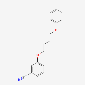 molecular formula C17H17NO2 B14684603 Benzonitrile, 3-(4-phenoxybutoxy)- CAS No. 24723-33-9