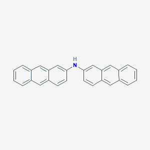 molecular formula C28H19N B14684619 N-(Anthracen-2-YL)anthracen-2-amine CAS No. 31689-21-1