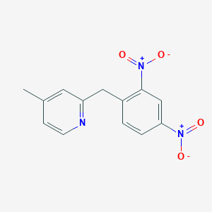 molecular formula C13H11N3O4 B14684655 Pyridine, 2-[(2,4-dinitrophenyl)methyl]-4-methyl- CAS No. 25927-45-1