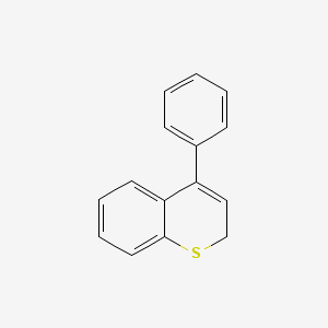 molecular formula C15H12S B14684709 4-Phenyl-2H-1-benzothiopyran CAS No. 35813-98-0
