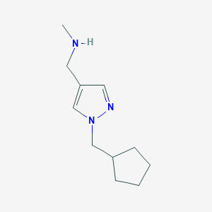 B1468473 {[1-(cyclopentylmethyl)-1H-pyrazol-4-yl]methyl}(methyl)amine CAS No. 1310095-45-4