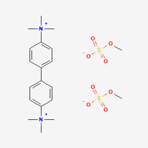 molecular formula C20H32N2O8S2 B14684791 Ammonium, 4,4'-biphenylylenebis(trimethyl-, bis(methylsulfate) CAS No. 24702-66-7