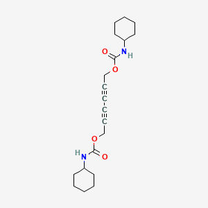 molecular formula C20H28N2O4 B14684804 Hexa-2,4-diyne-1,6-diyl bis(cyclohexylcarbamate) CAS No. 24996-74-5