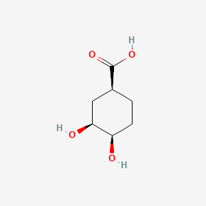 molecular formula C7H12O4 B14684828 cis-3,4-Dihydroxycyclohexanecarboxylic acid CAS No. 31540-11-1