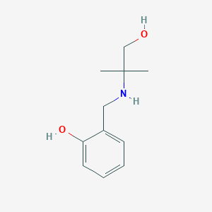 molecular formula C11H17NO2 B14684842 Phenol, 2-[[(2-hydroxy-1,1-dimethylethyl)amino]methyl]- CAS No. 25452-26-0