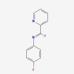 molecular formula C12H9FN2 B14684961 Pyridine, 2-[[(4-fluorophenyl)imino]methyl]- CAS No. 29202-06-0