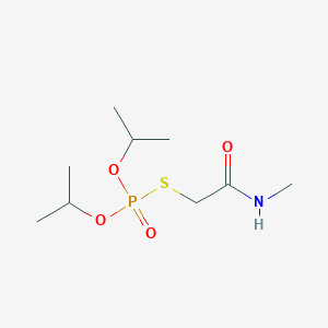 molecular formula C9H20NO4PS B14685068 Phosphorothioic acid, O,O-bis(1-methylethyl) S-(2-(methylamino)-2-oxoethyl) ester CAS No. 34013-88-2